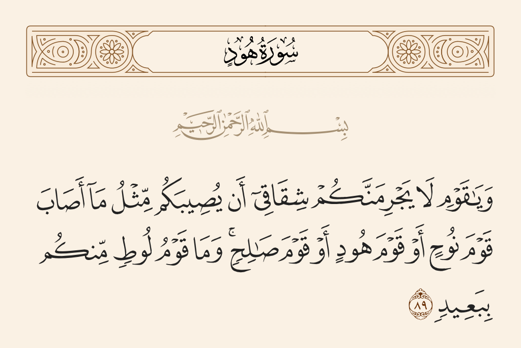 سورة هود الآية رقم 89